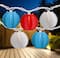 10ct. Red, White & Blue 4th of July Paper Lantern Lights